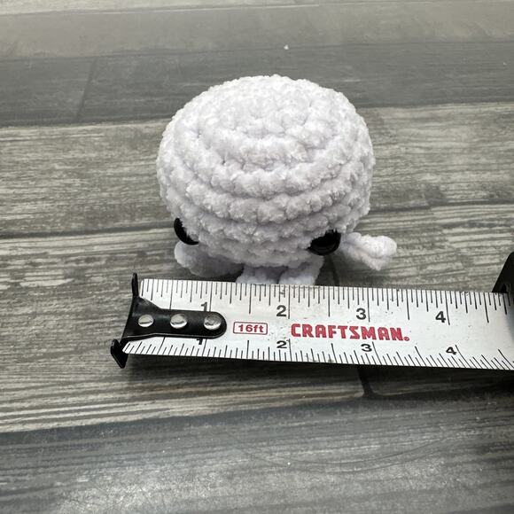 Handmade Crocheted Amigurumi White Octopus {X} - Picture 8 of 9